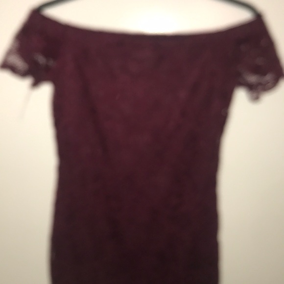 wine red body con mini dress - Picture 3 of 3